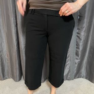 Salvatore Ferragamo black cropped pants.